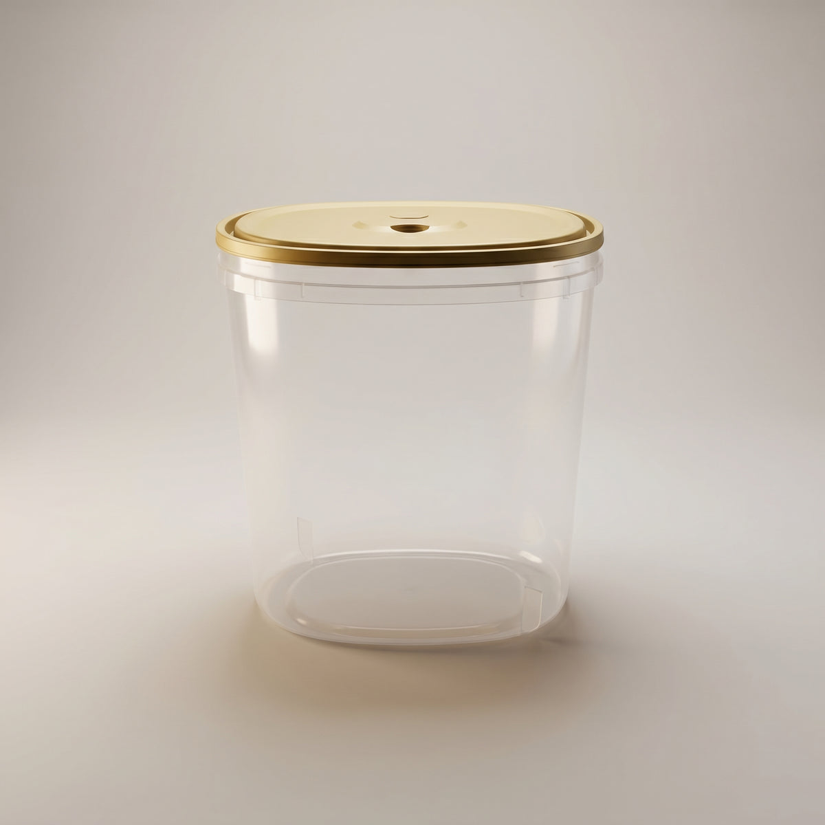Plastic Grain Storage Container with Brown Lid by Zodiya