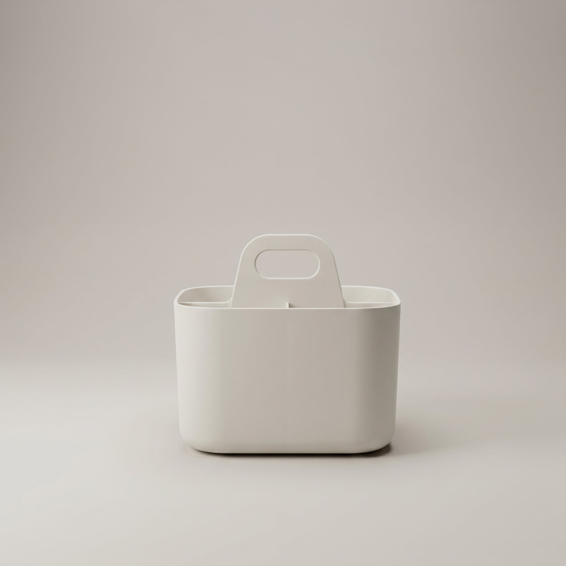 Small White Multi Organizer with 4 Compartments by Zodiya-3