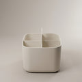 Small White Multi Organiser with 4 Compartments by Zodiya