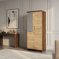Grandiosa 2 Door Wooden Wardrobe With Mirror By Zodiya