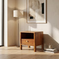 Aura Teak Wooden Bedside by Zodiya