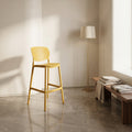 Sono Yellow Plastic Bar Chair By Zodiya