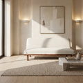 Corrina Off-white Fabric Sofa Cum Bed by Zodiya