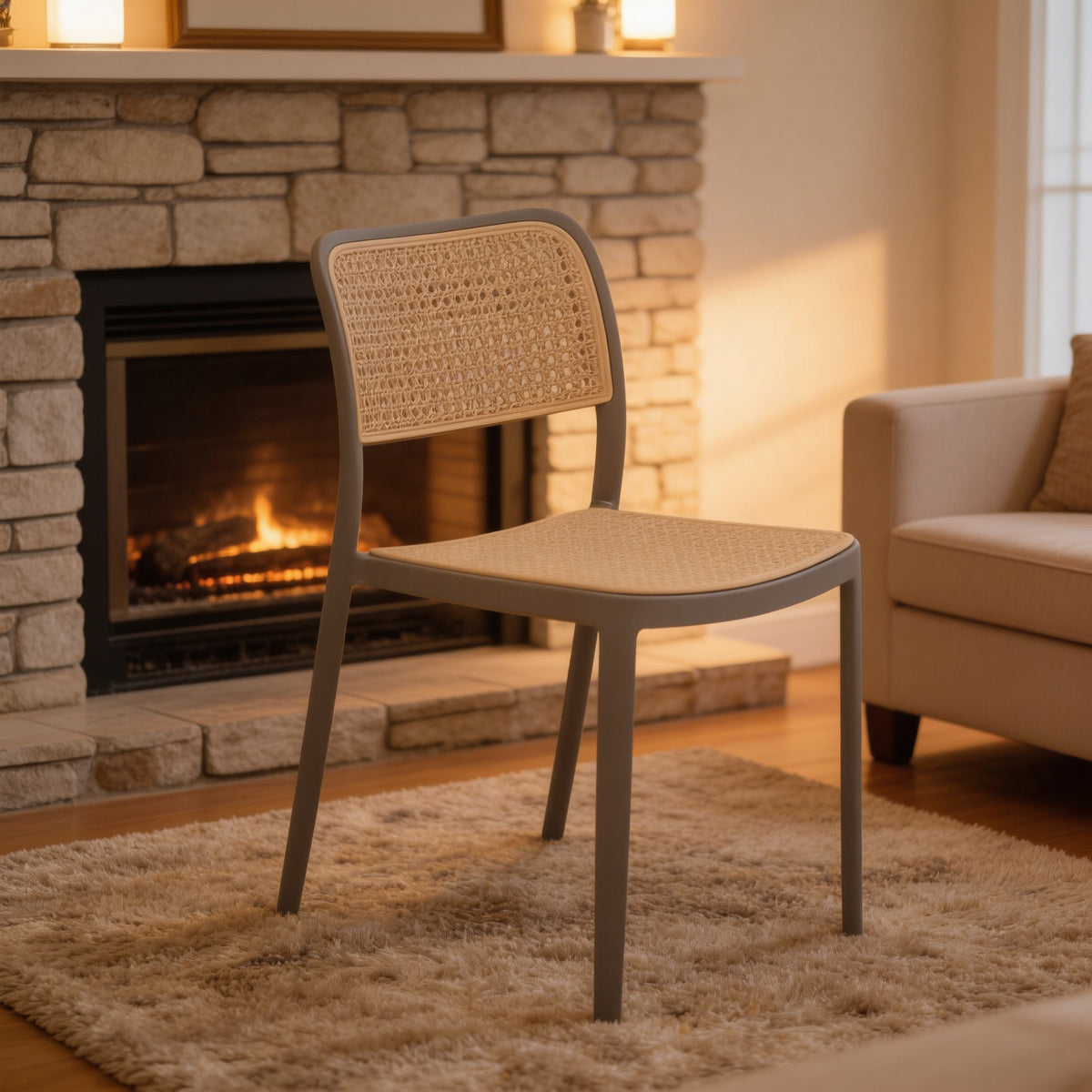 Bravo Grey Rattan Dining Arm Chair by Zodiya