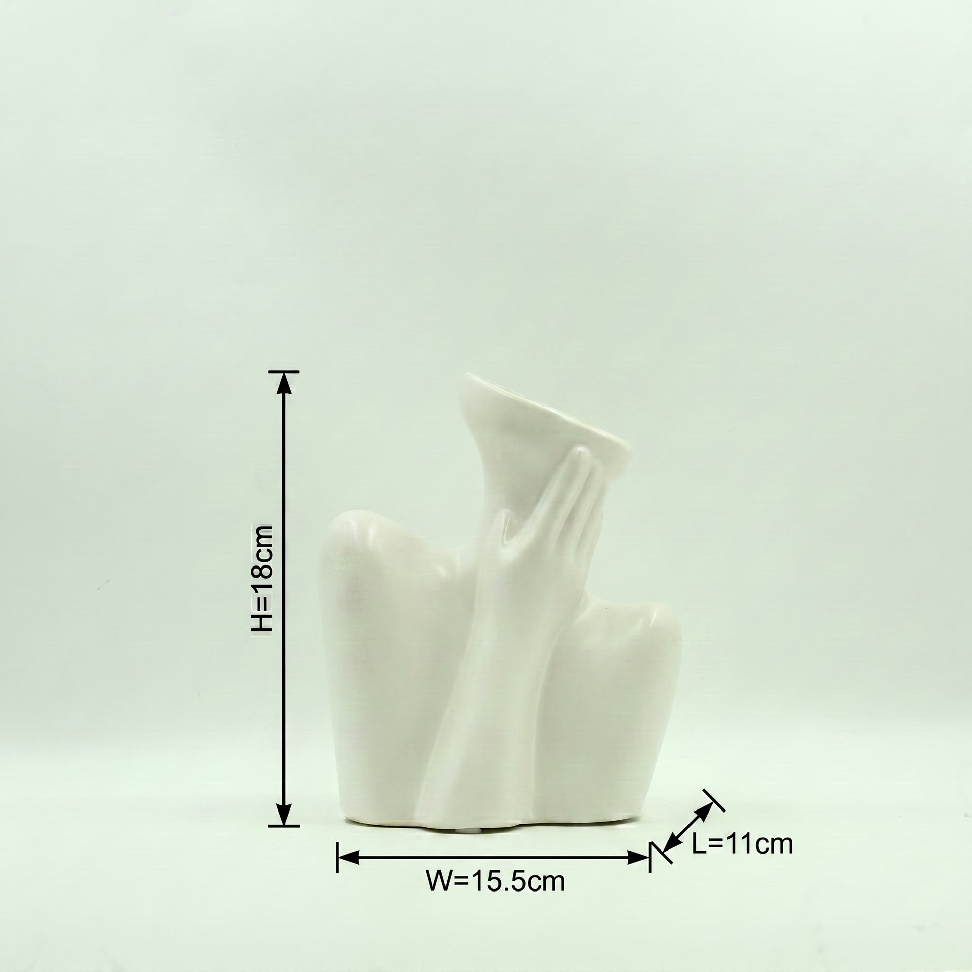 White Sculpture Vase by Zodiya
