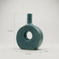 Blue Grid Pattern Ceramic Flower Vase By Zodiya