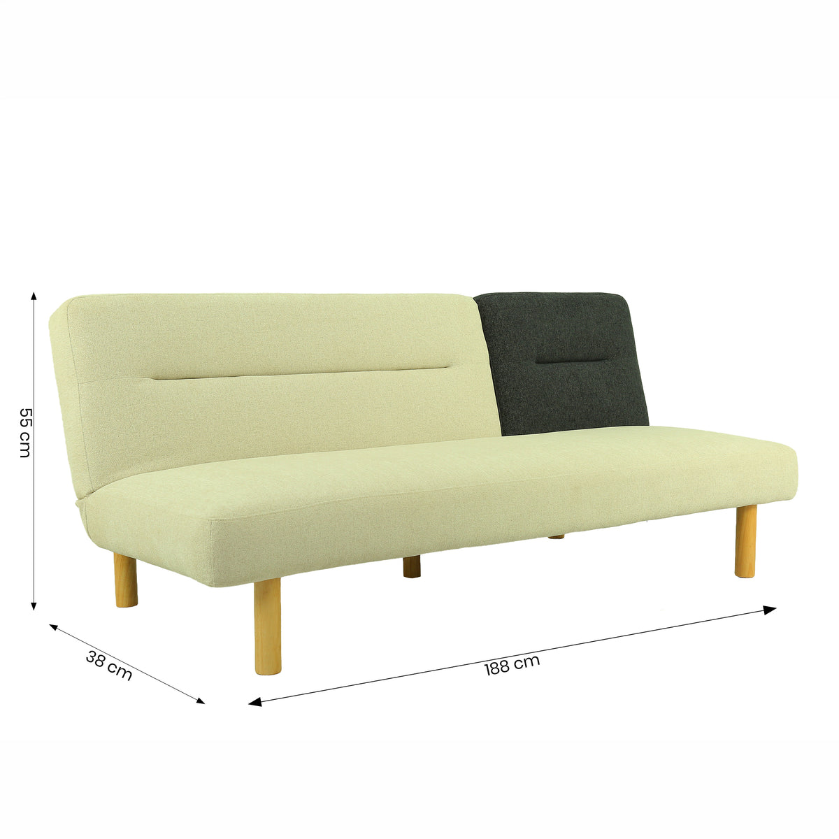 Beach Beige Sofa Cum Bed by Zodiya
