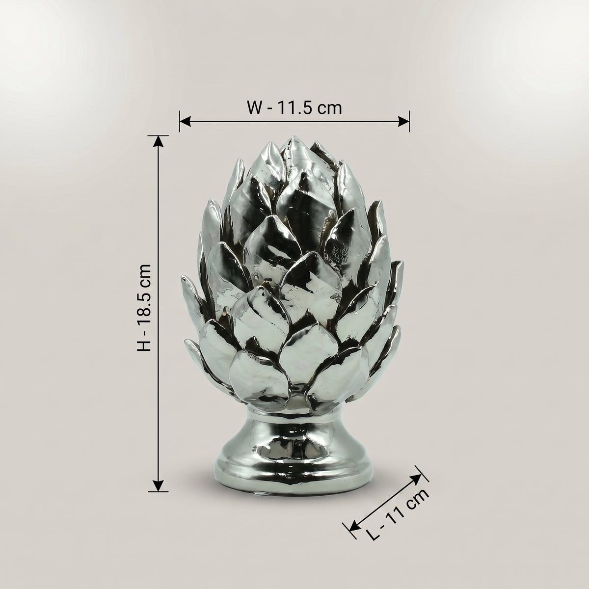 Silver Decor Vase by Zodiya