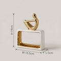 White and Gold Ceramic Decor by Zodiya