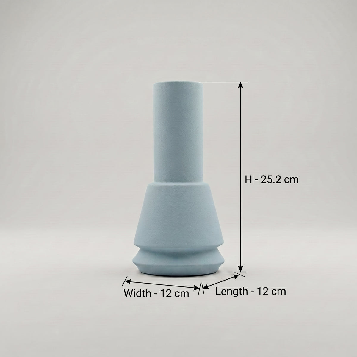 Sky Blue Ceramic Flower Vase by Zodiya