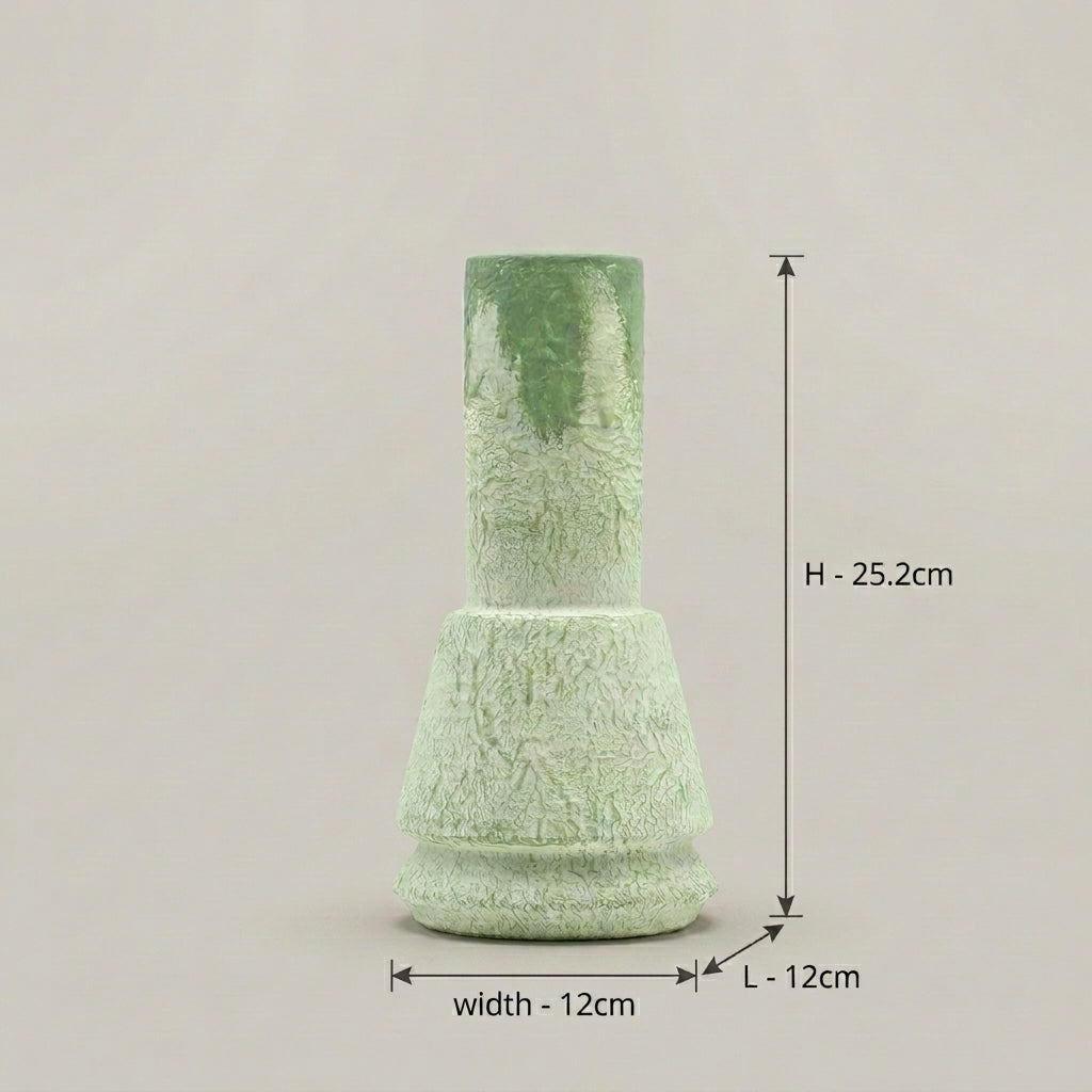 Sage Green Ceramic Flower Vase by Zodiya