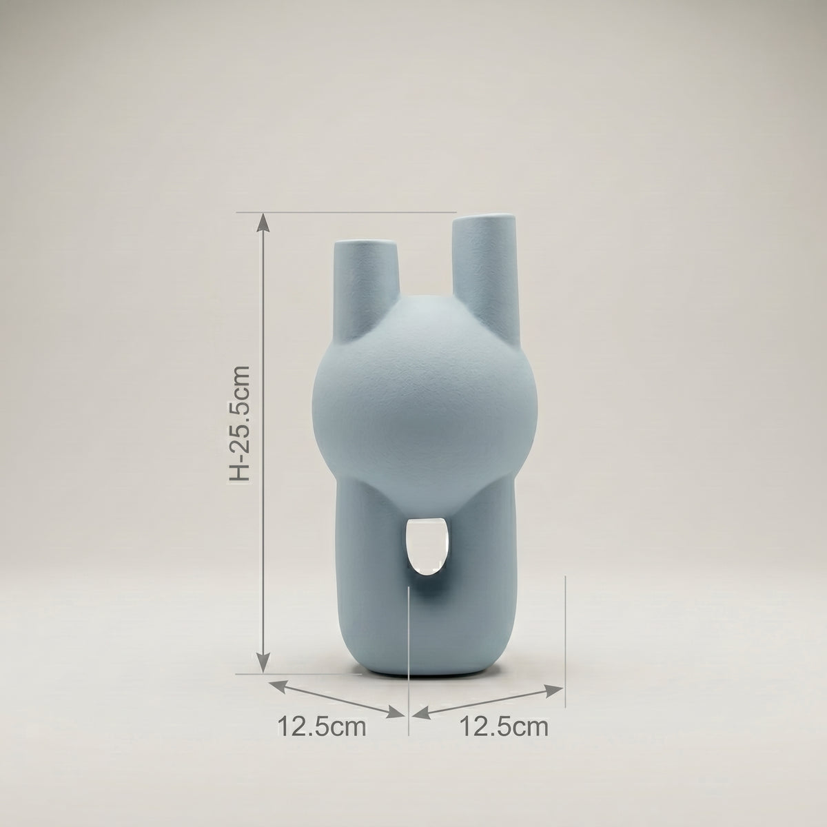 Grey Ceramic Flower Vase by Zodiya