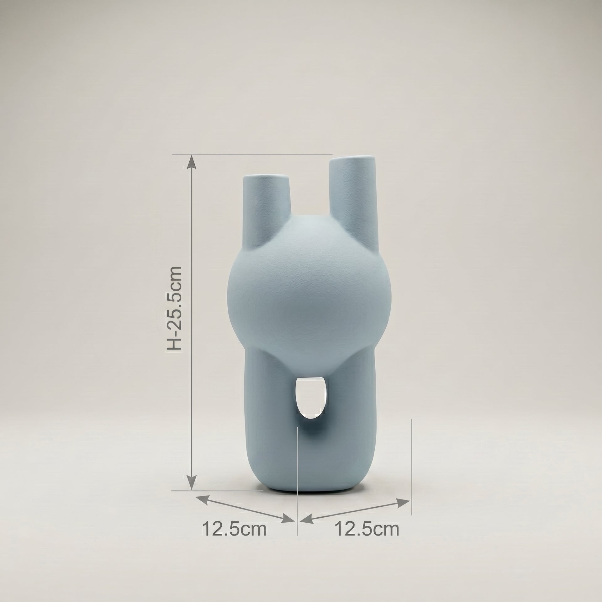Pale Blue-Grey Flower Vase by Zodiya