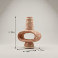 Terracotta Ceramic Vase with Oval Center by Zodiya