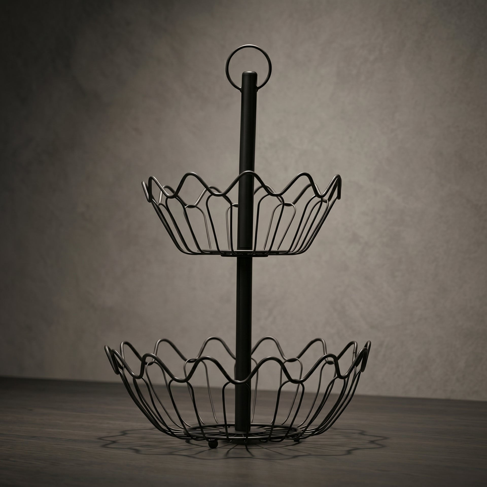 Floral Metal Fruit Basket by Zodiya