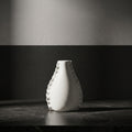 White Ceramic Flower Vase (Small) by Zodiya