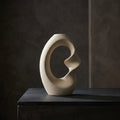 White Ceramic Flower Vase (Hollow, Ring) by Zodiya
