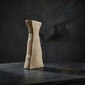 Beige Ceramic Pitcher Vase with Black Handle By Zodiya