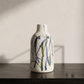 Painted Ceramic Flower Vase (Blue) By Zodiya