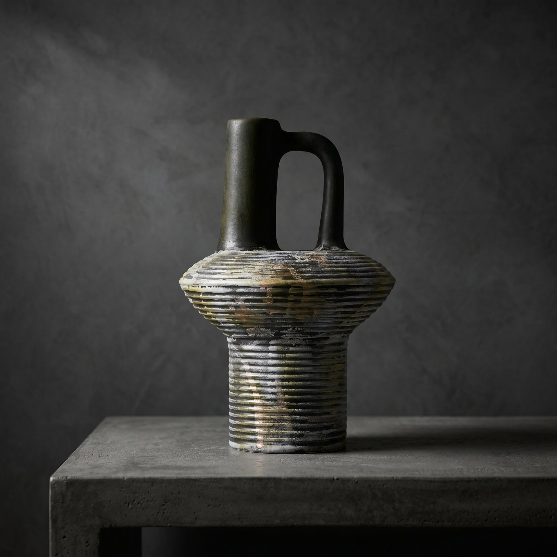 Black Ceramic Vase by Zodiya