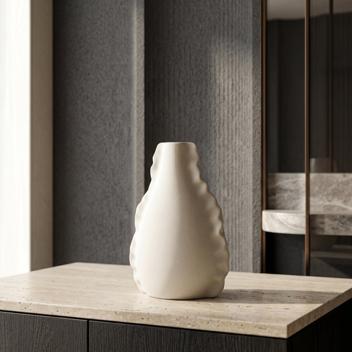 Sea Shell Ceramic Vase (Large) by Zodiya