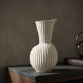 White Large Pitcher Ceramic Vase By Zodiya