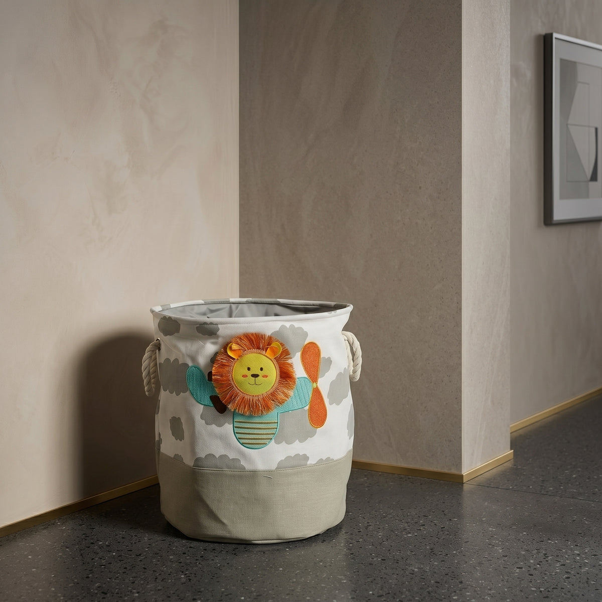 Multicolor Fabric Laundry Bag By Zodiya