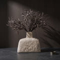 White Stone Ceramic Flower Vase (small) By Zodiya