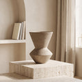 Beige Rustic Ceramic Flower Vase By Zodiya