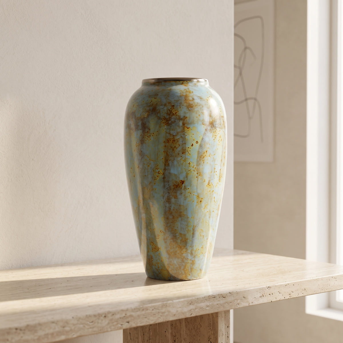 Stone Grey Large Ceramic Flower Vase By Zodiya