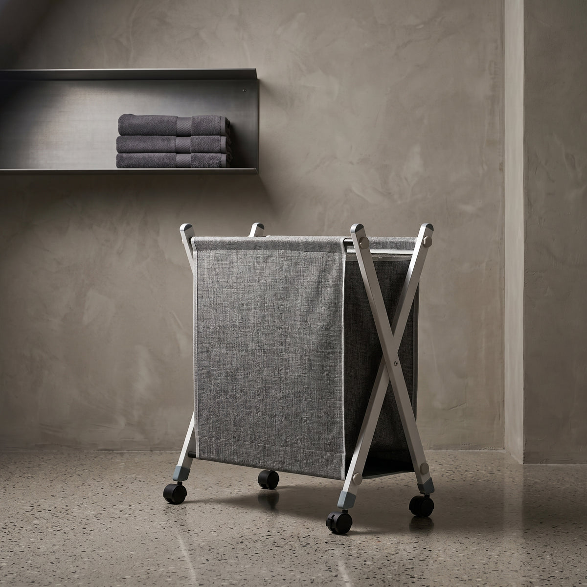 Rolling Foldable Laundry Basket by Zodiya