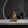 Small Gold Yoga Statue by Zodiya
