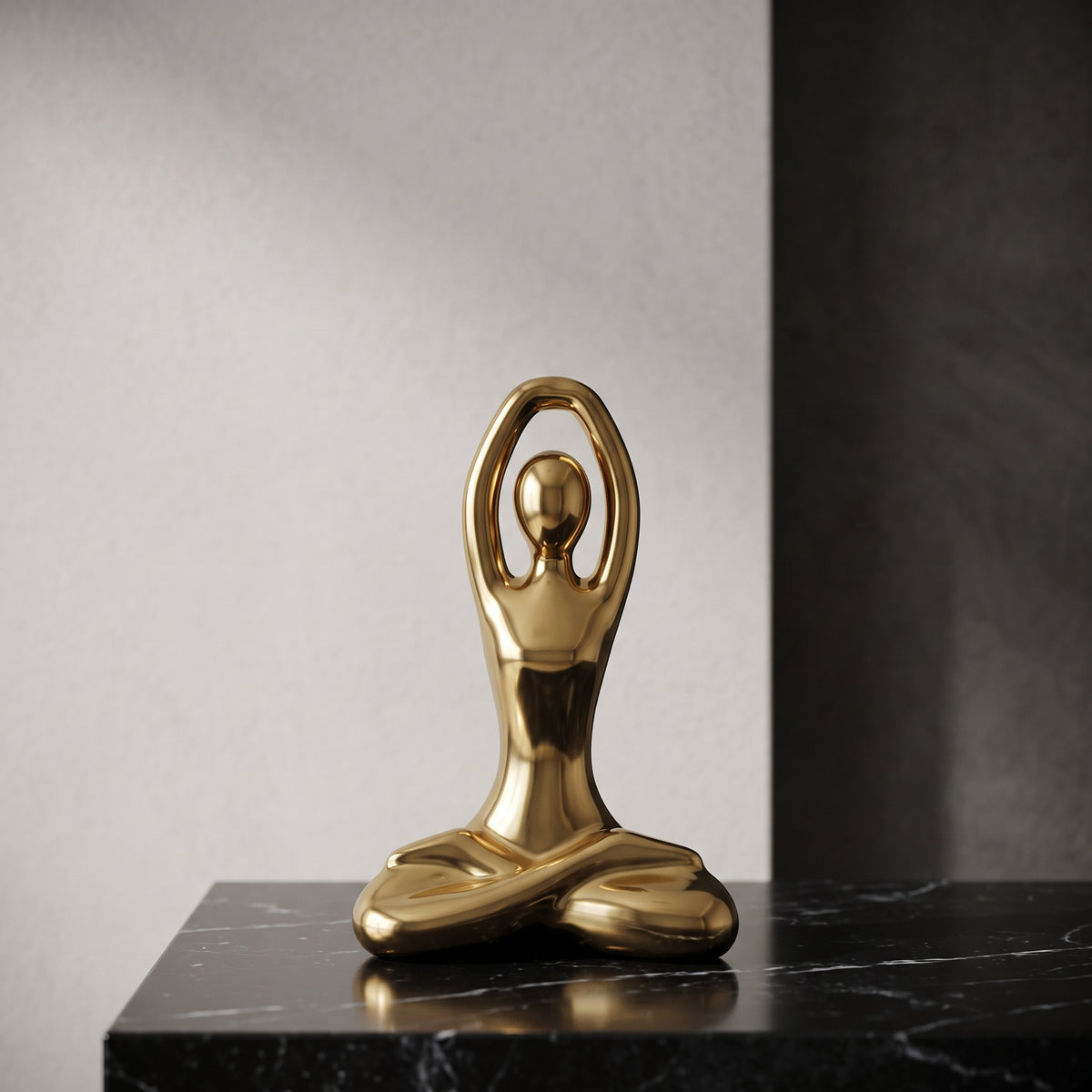 Gold Toned Metal Sculpture by Zodiya