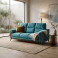 Omega Teal Fabric 3 Seater Sofa by Zodiya