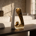 Gold and White Large Ceramic Decor By Zodiya