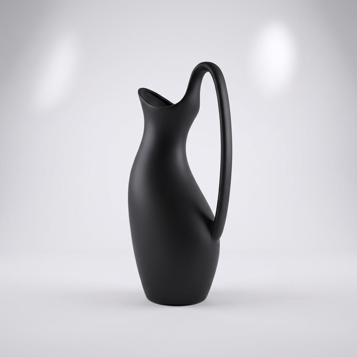 Large Black Ceramic Vase By Zodiya