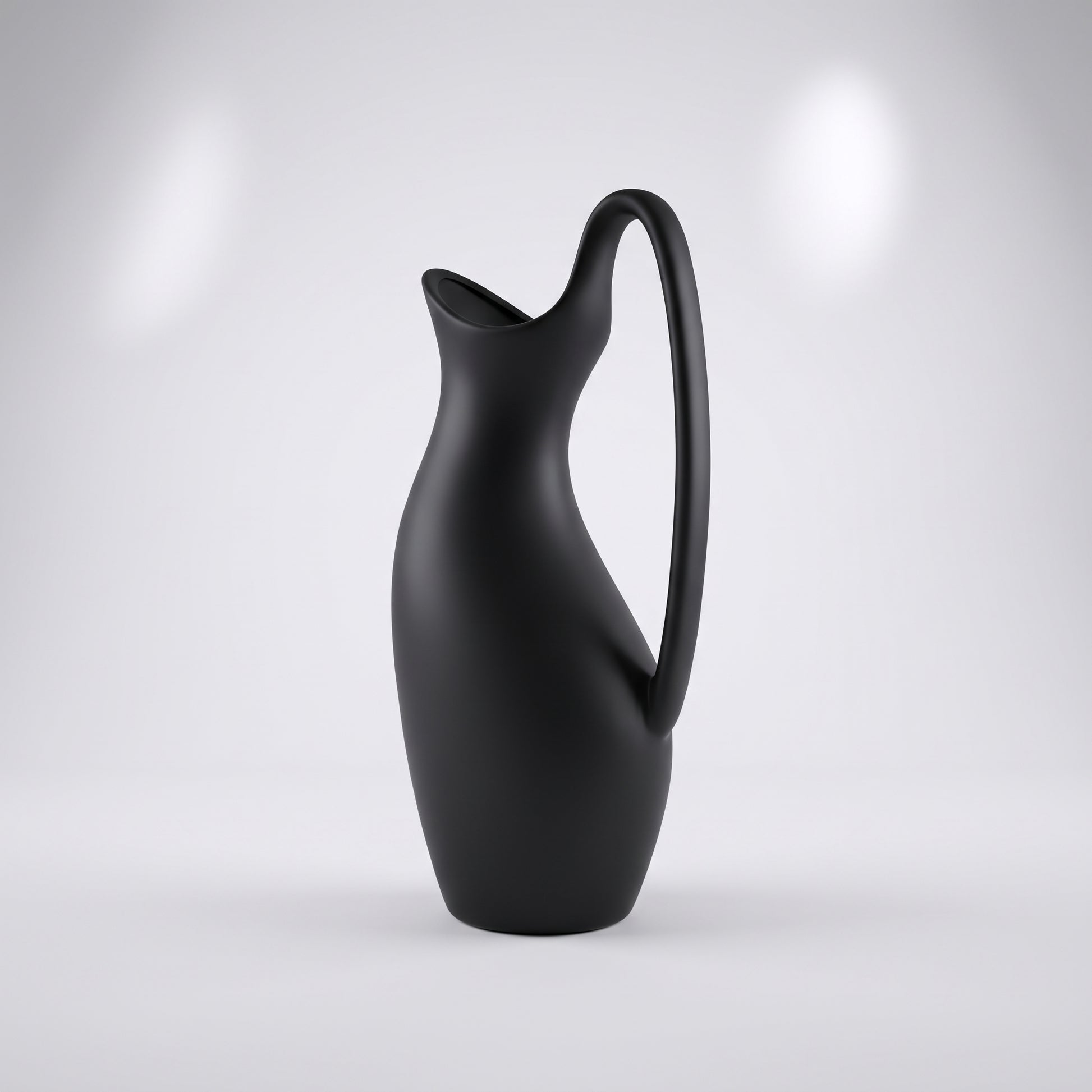 Large Black Ceramic Vase By Zodiya-4