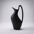 Large Black Ceramic Vase By Zodiya