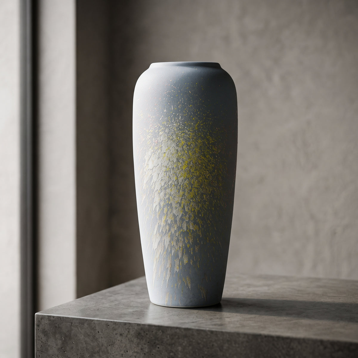 Ceramic Bluish Grey Flower Vase (small) By Zodiya