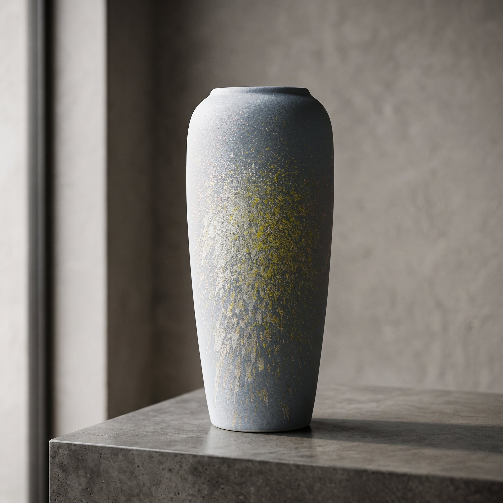 Ceramic Blue + Grey Flower Vase By Zodiya