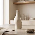 Beige Stone Ceramic Flower Vase (small) By Zodiya