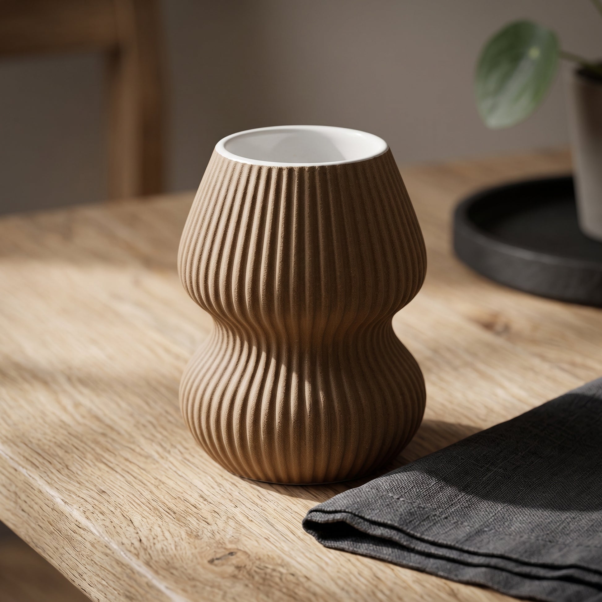 Brown Ceramic Vase By Zodiya-1