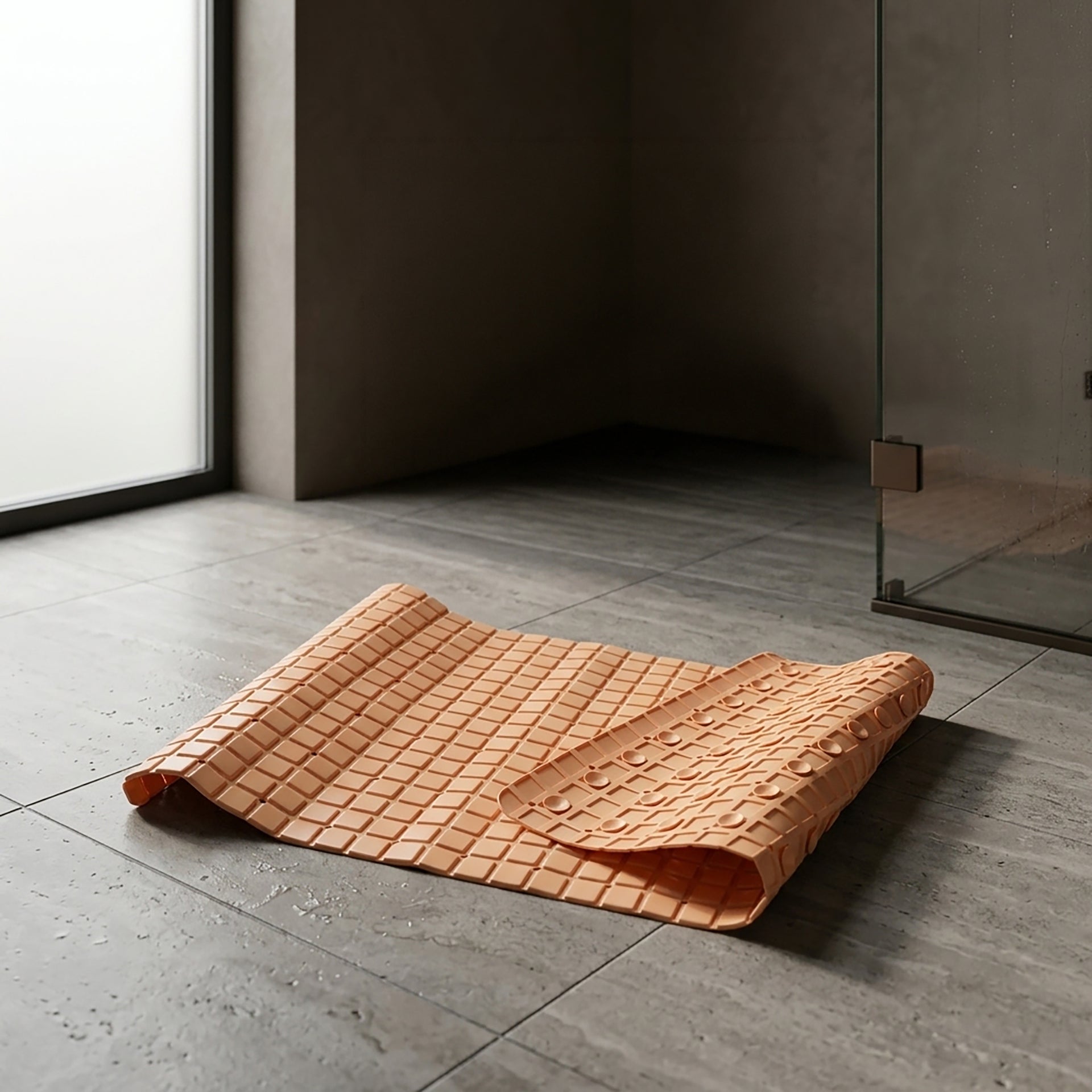 Orange Anti Slip Bath Mat By Zodiya