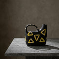 Black and Yellow Ceramic Flower Vase (small) By Zodiya