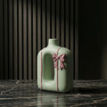 Large Ceramic Flower Vase with Pink Ribbon by Zodiya
