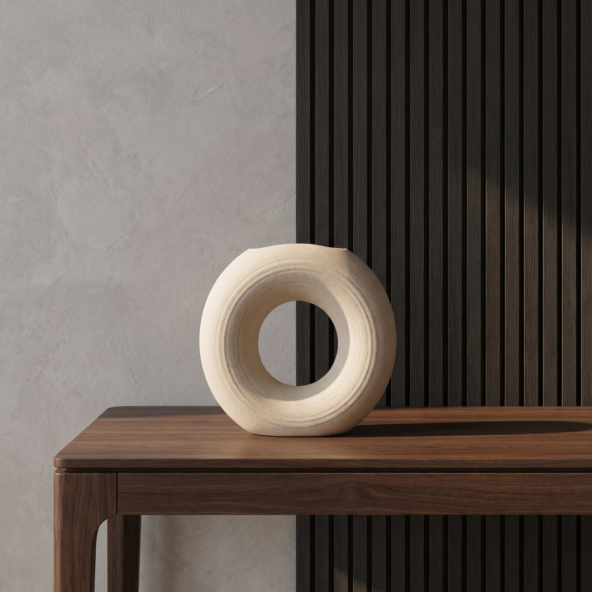 Round Ceramic Flower Vase by Zodiya