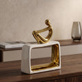 White and Gold Ceramic Decor by Zodiya