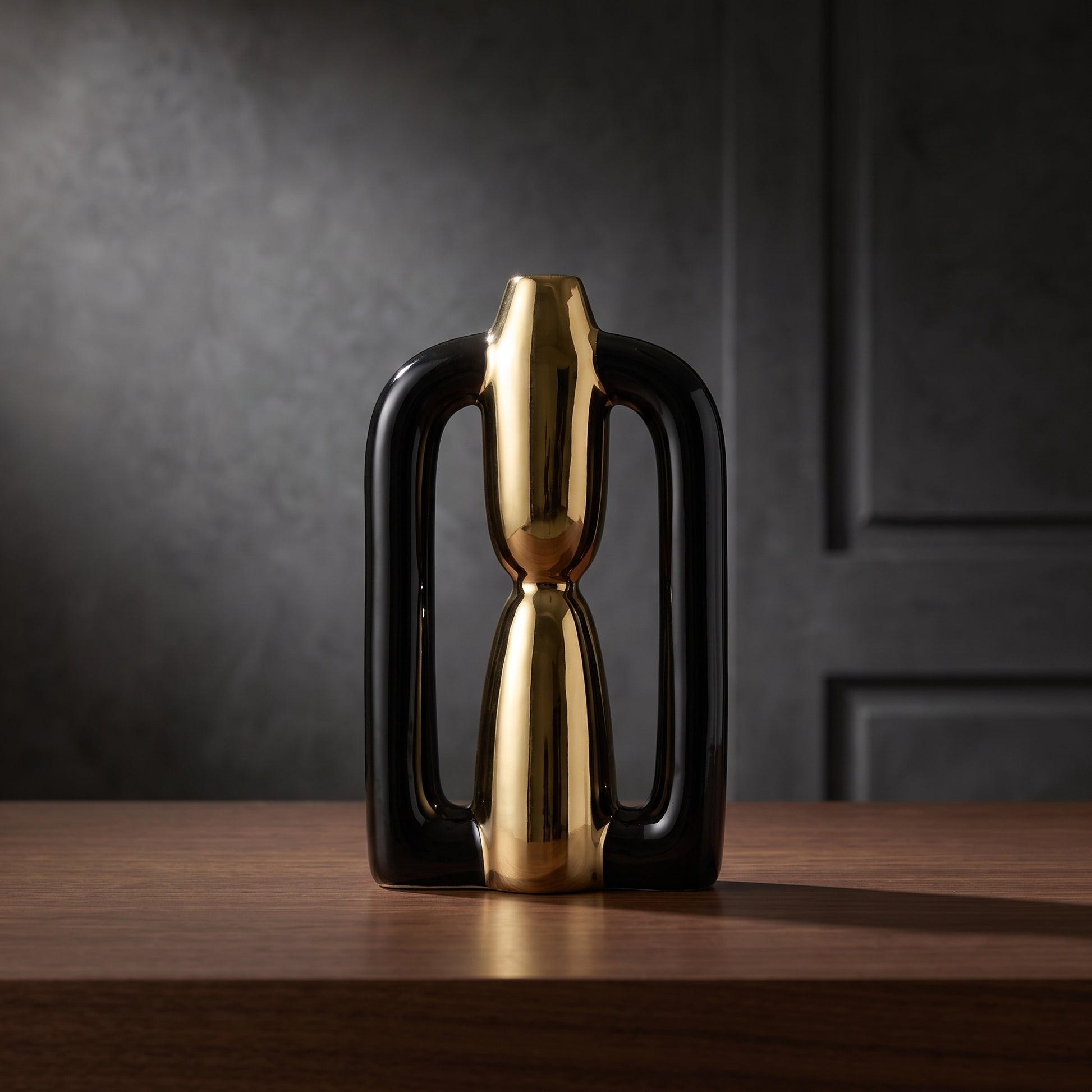 Gold and Black Flower Vase by Zodiya-1