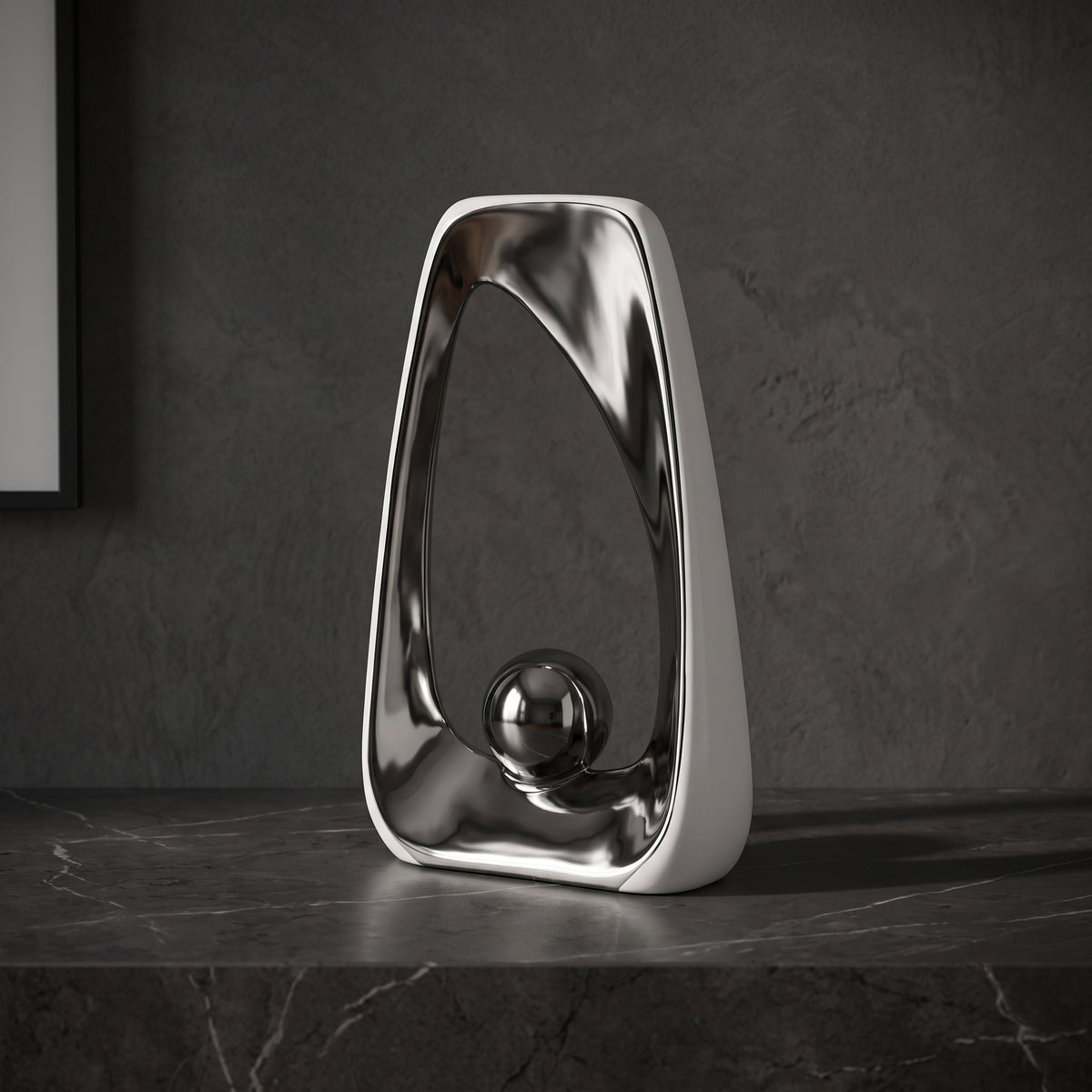 White and Silver Ceramic Decor by Zodiya