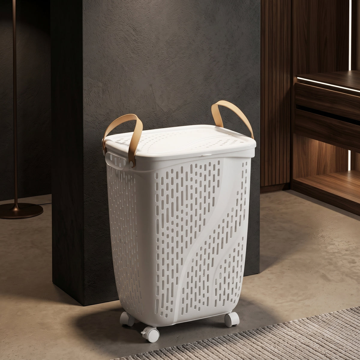 White Plastic Storage Basket by Zodiya